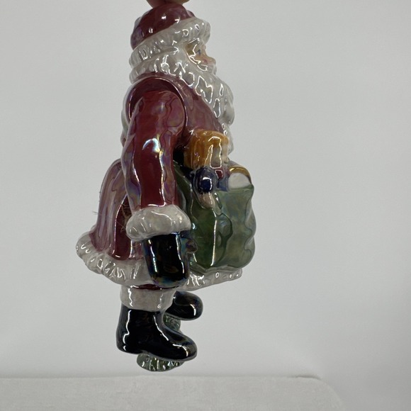 Vintage Department 56 6" Santa Ceramic Bell Ornament Moving Arms And Legs - Picture 2 of 8